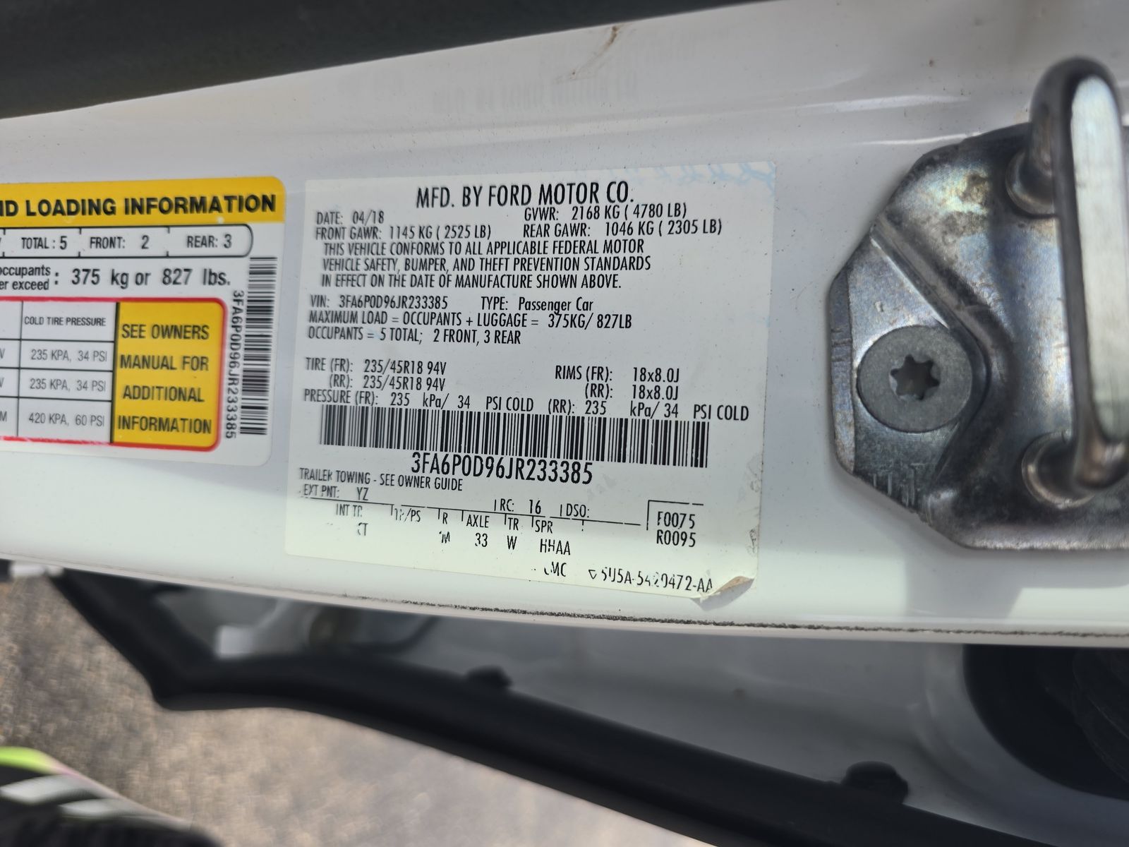 2018 Ford Fusion Titanium AWD