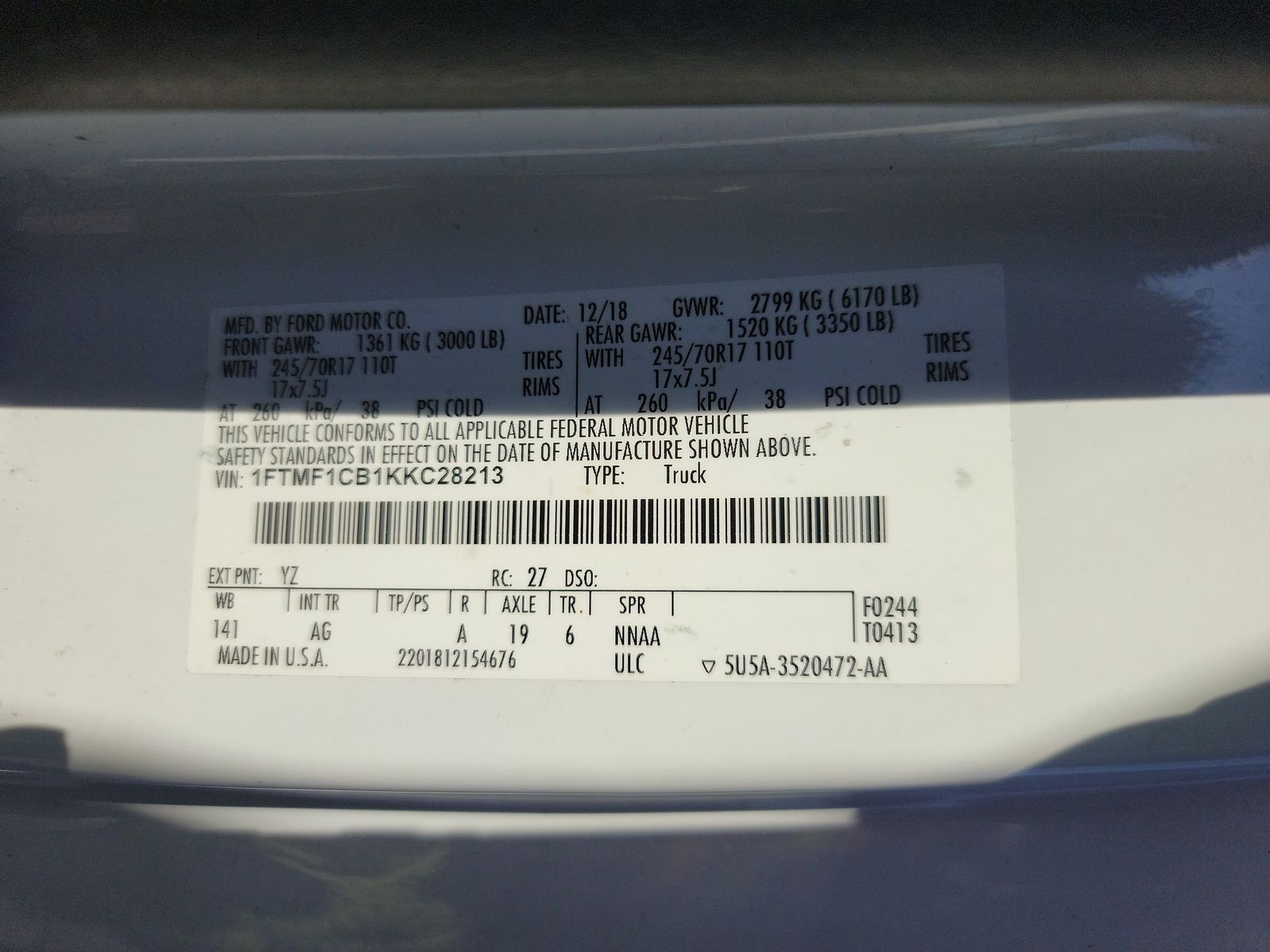 2019 Ford F-150 XL RWD