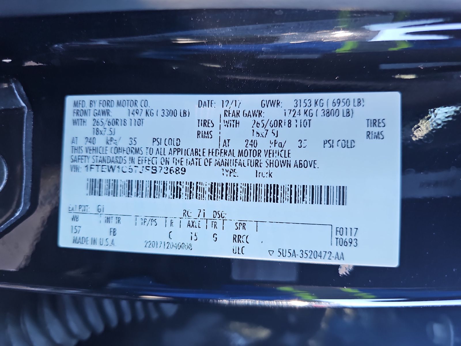 2018 Ford F-150 XLT RWD