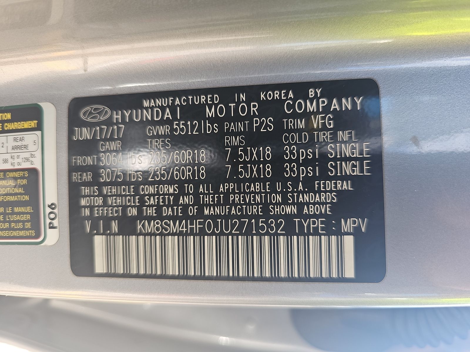 2018 Hyundai Santa Fe SE FWD