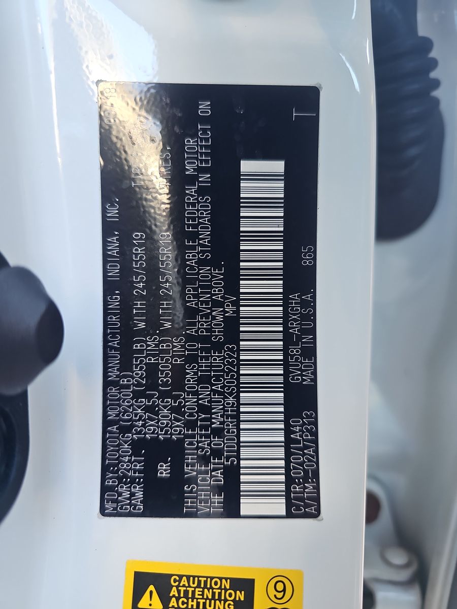 2019 Toyota Highlander Hybrid Limited Platinum AWD