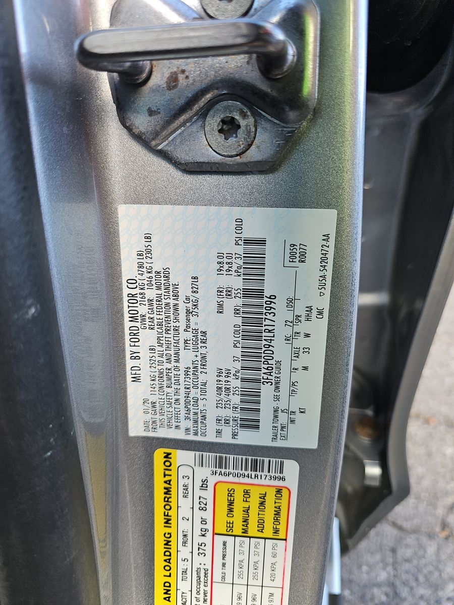 2020 Ford Fusion Titanium AWD