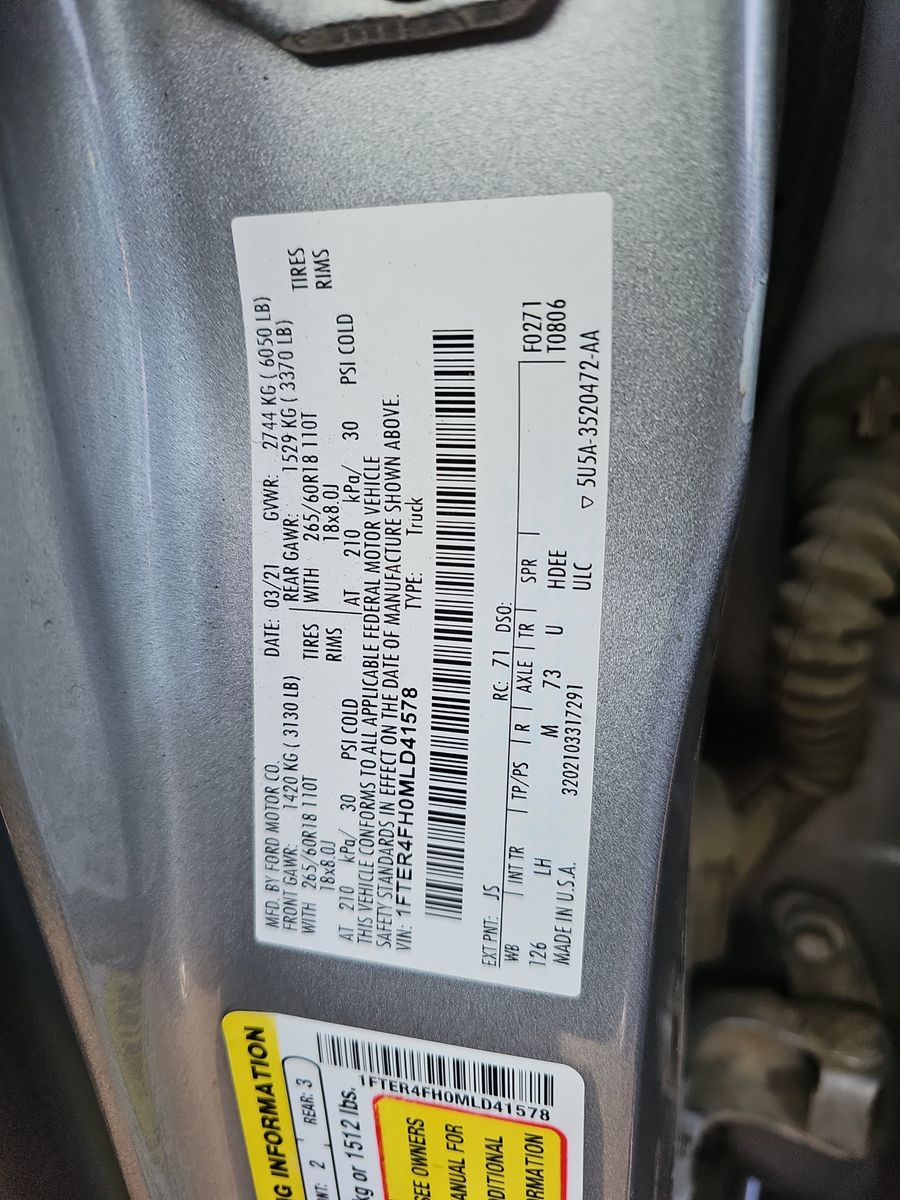 2021 Ford Ranger XL AWD