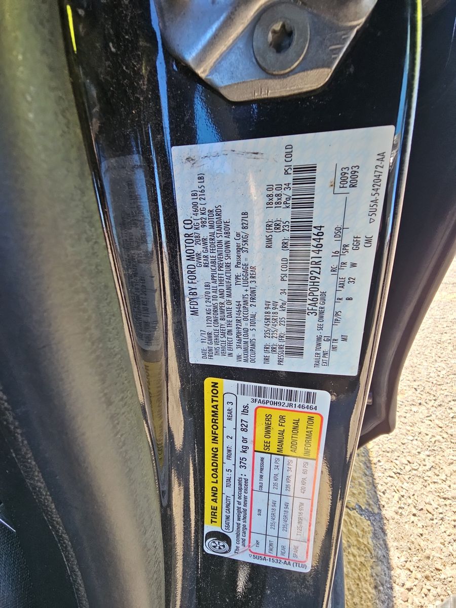 2018 Ford Fusion SE FWD