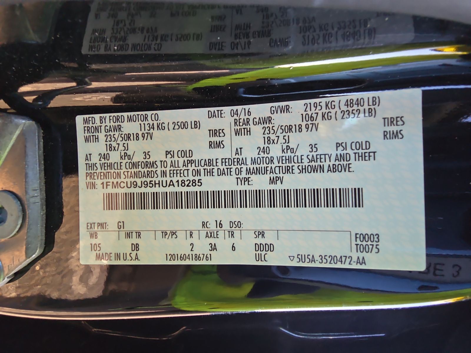 2017 Ford Escape Titanium AWD