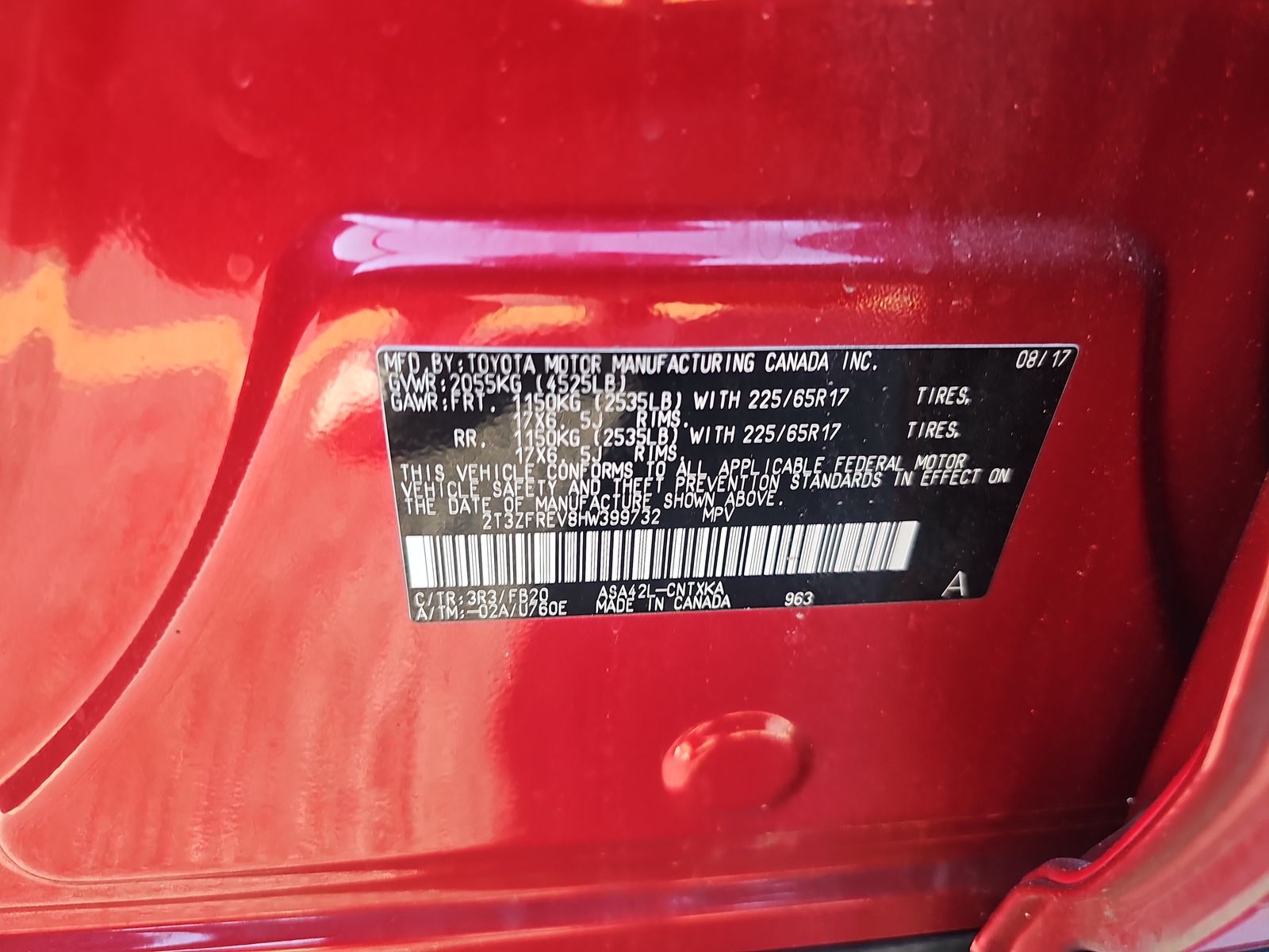 2017 Toyota RAV4 LE FWD