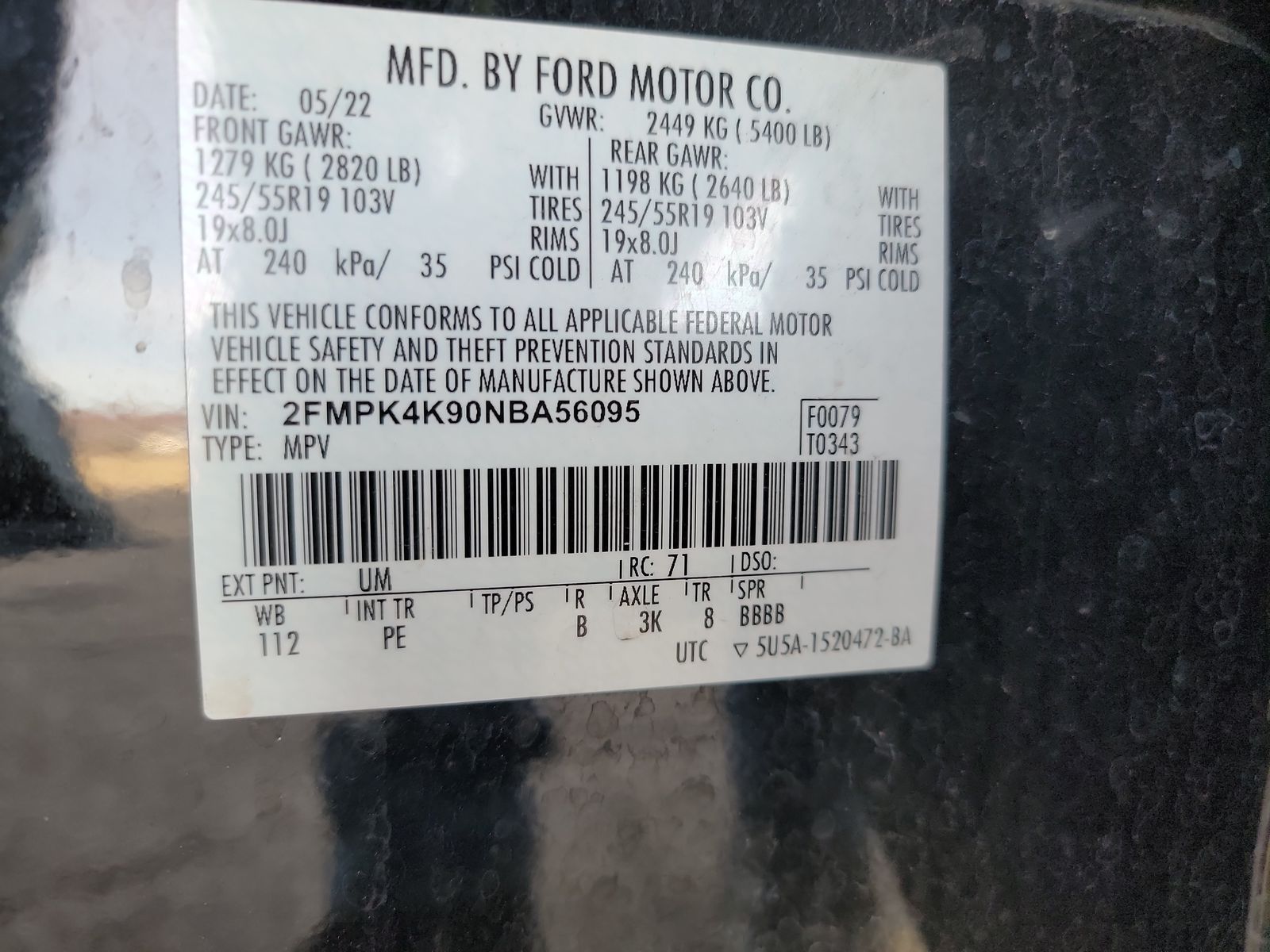 2022 Ford Edge Titanium AWD