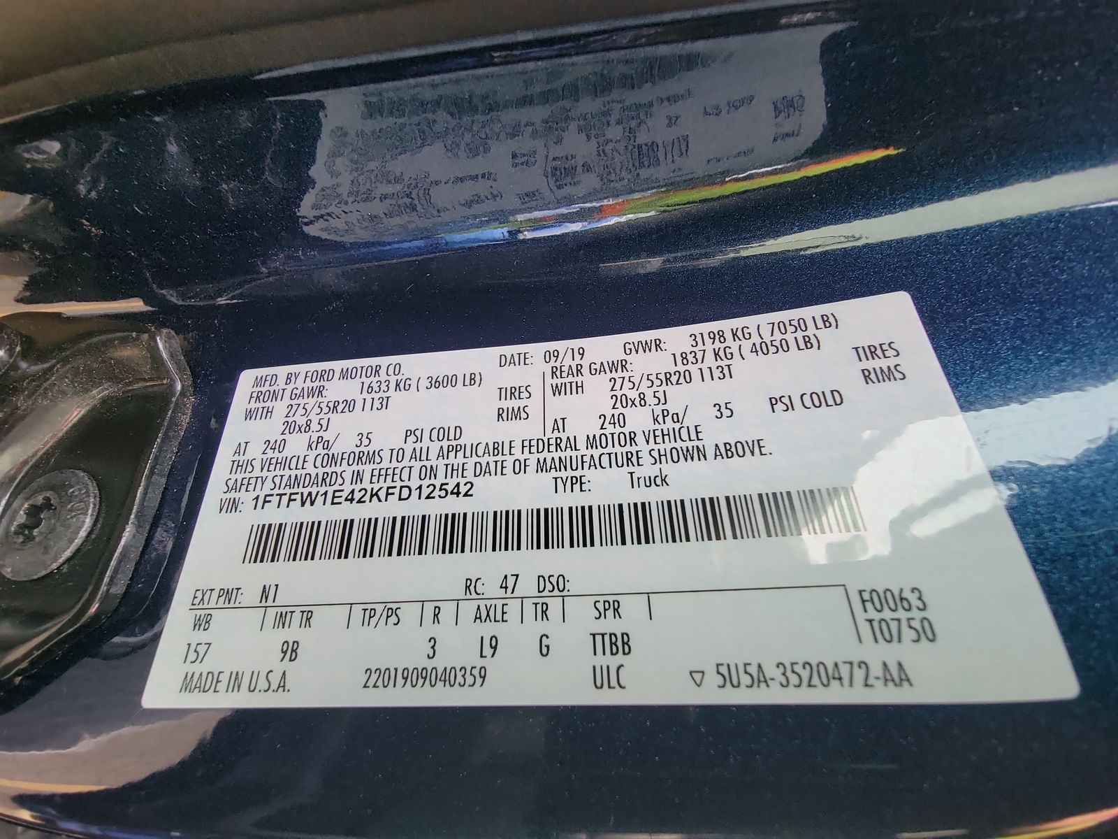 2019 Ford F-150 Platinum AWD