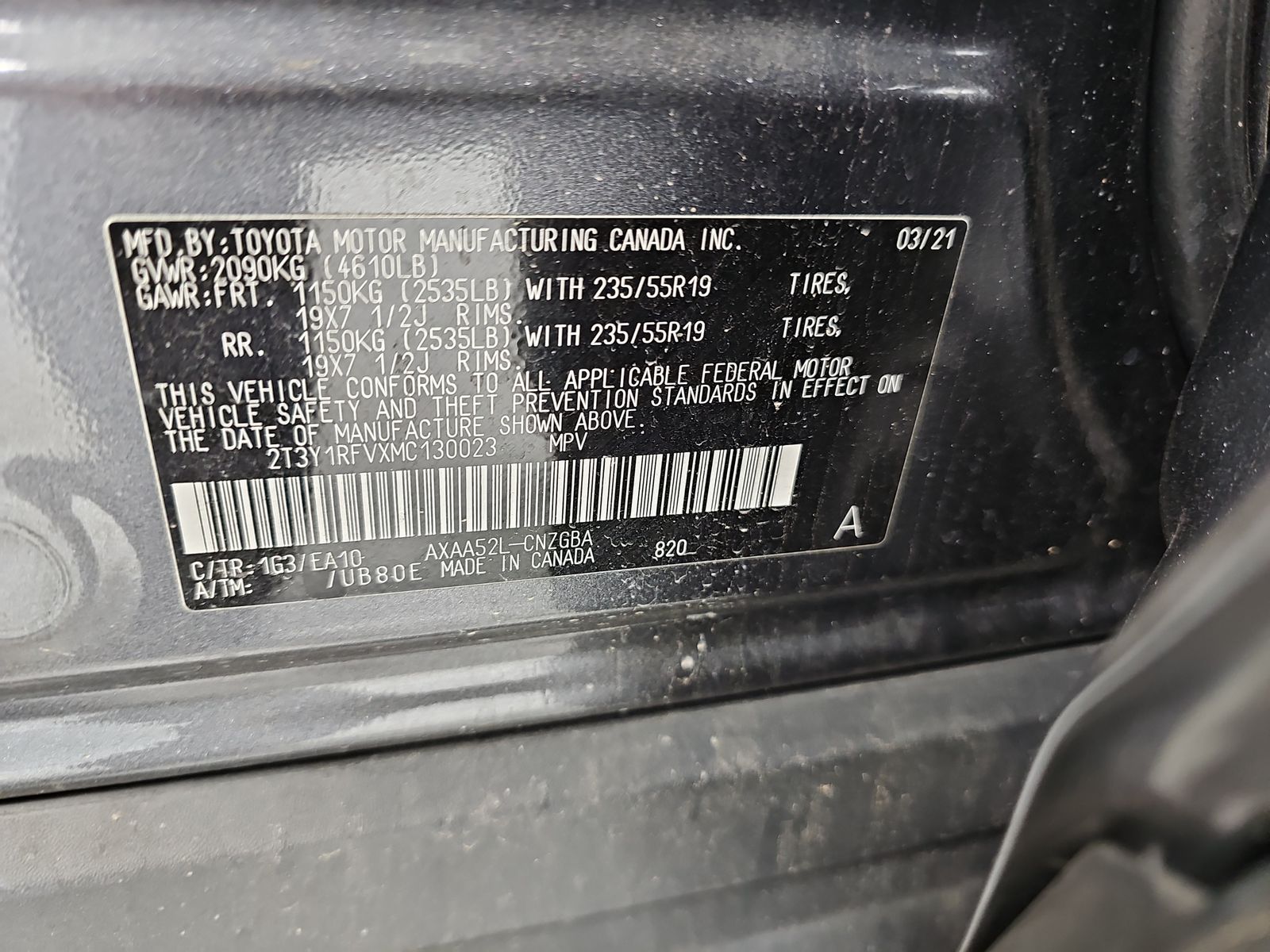 2021 Toyota RAV4 Limited FWD