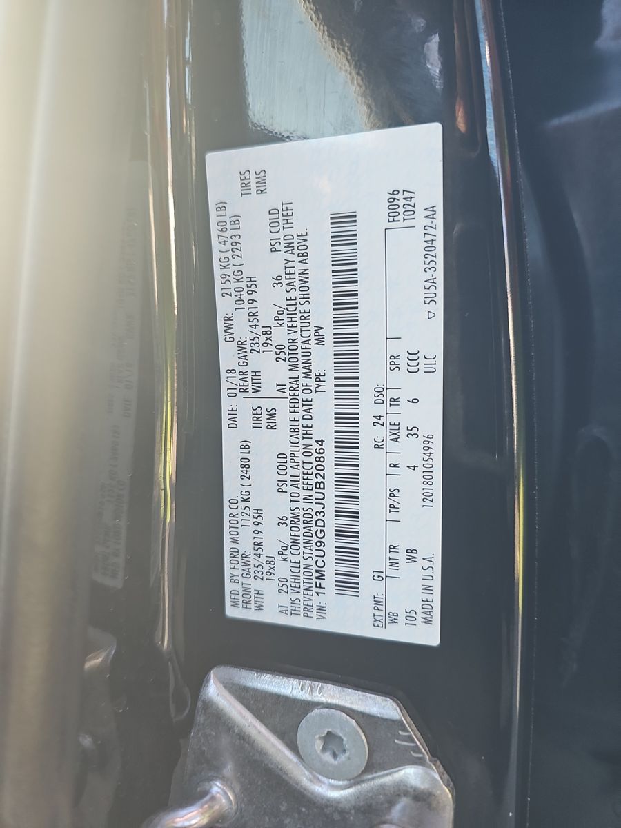 2018 Ford Escape SE AWD