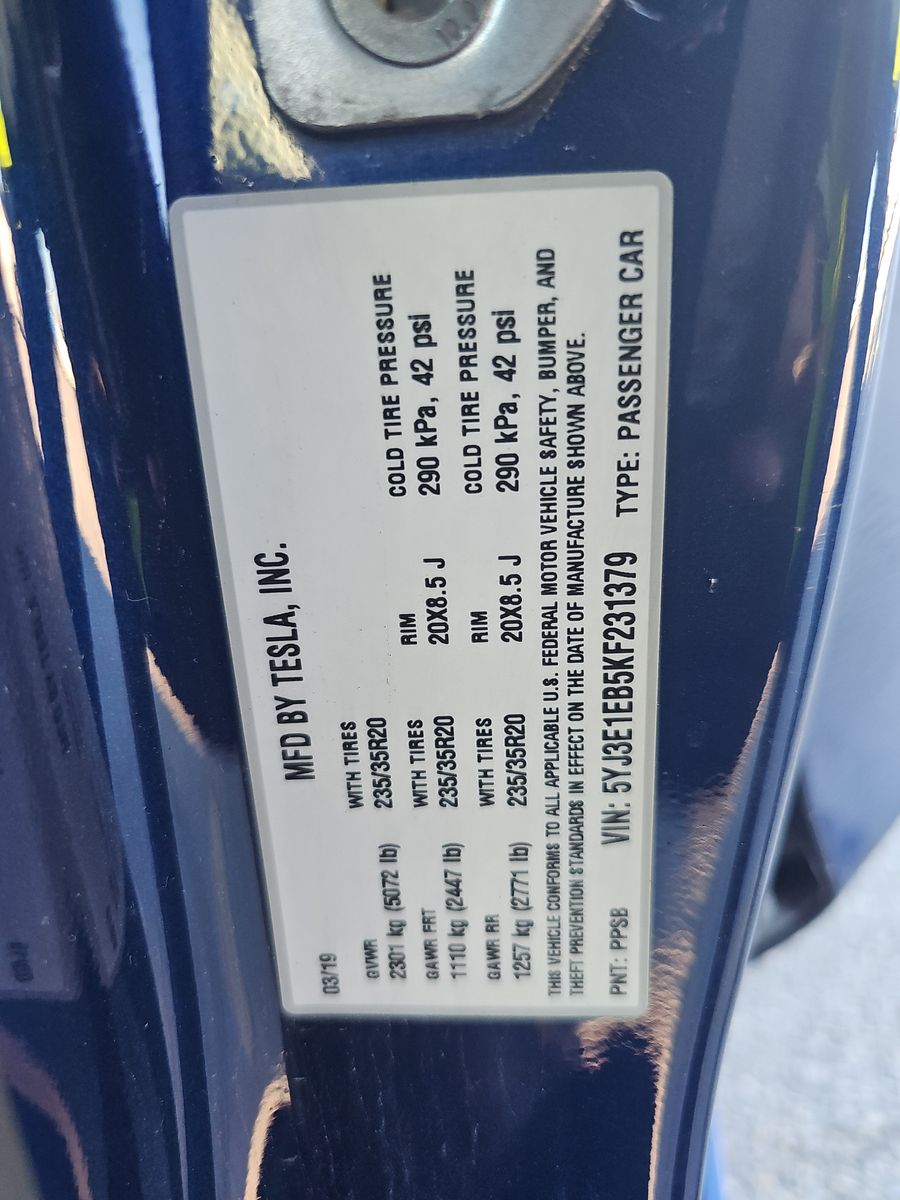 2019 Tesla Model 3 Performance AWD