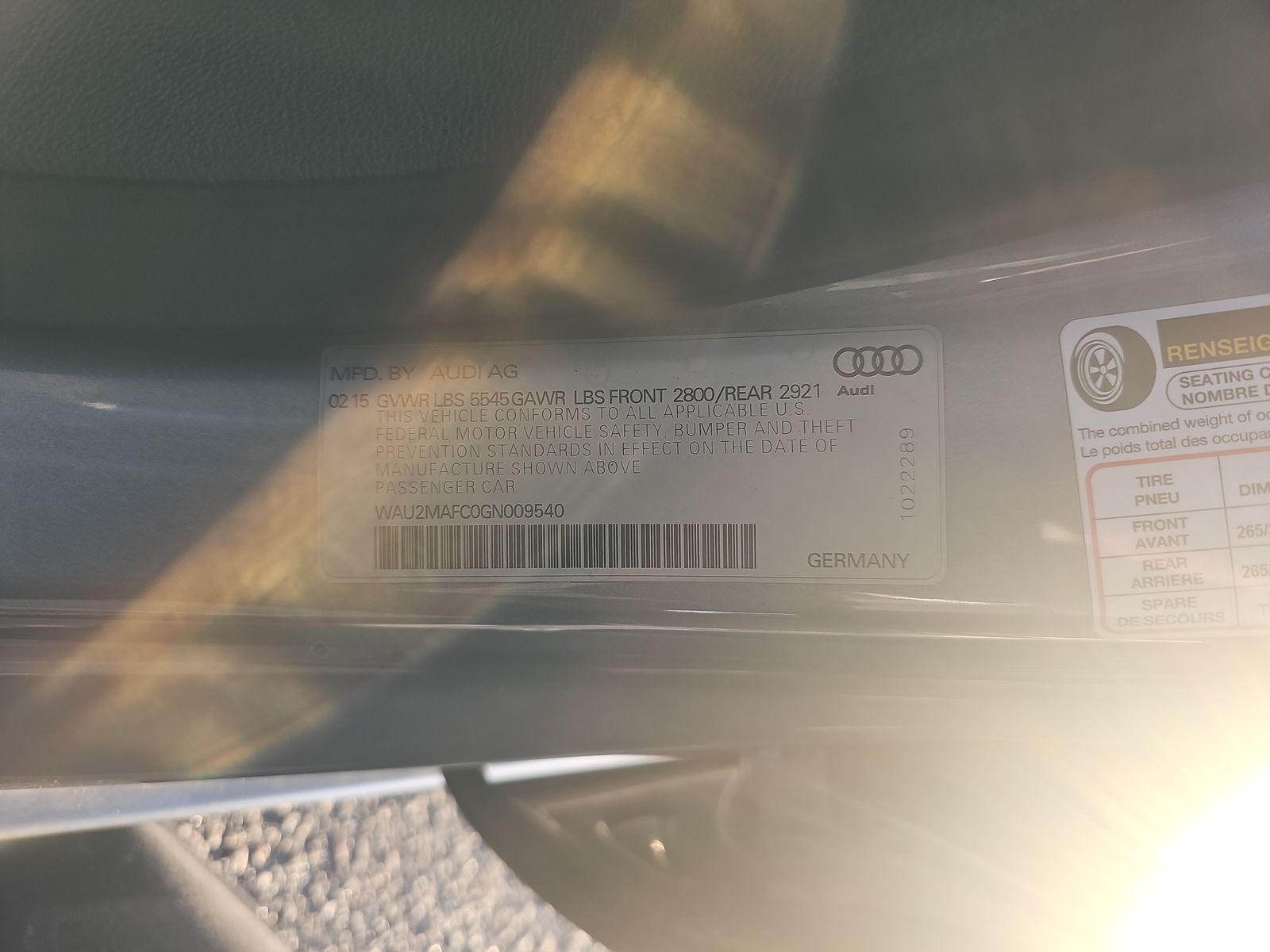 2016 Audi A7 TDI Prestige AWD