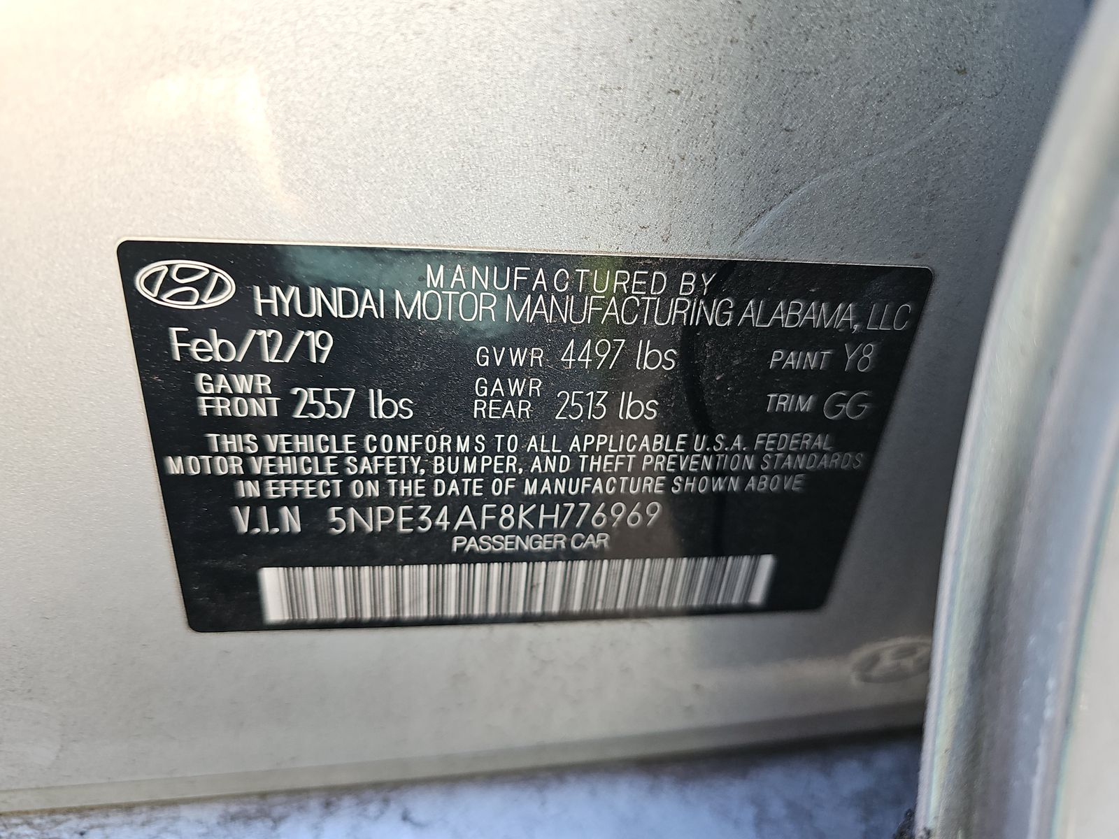 2019 Hyundai Sonata SEL FWD