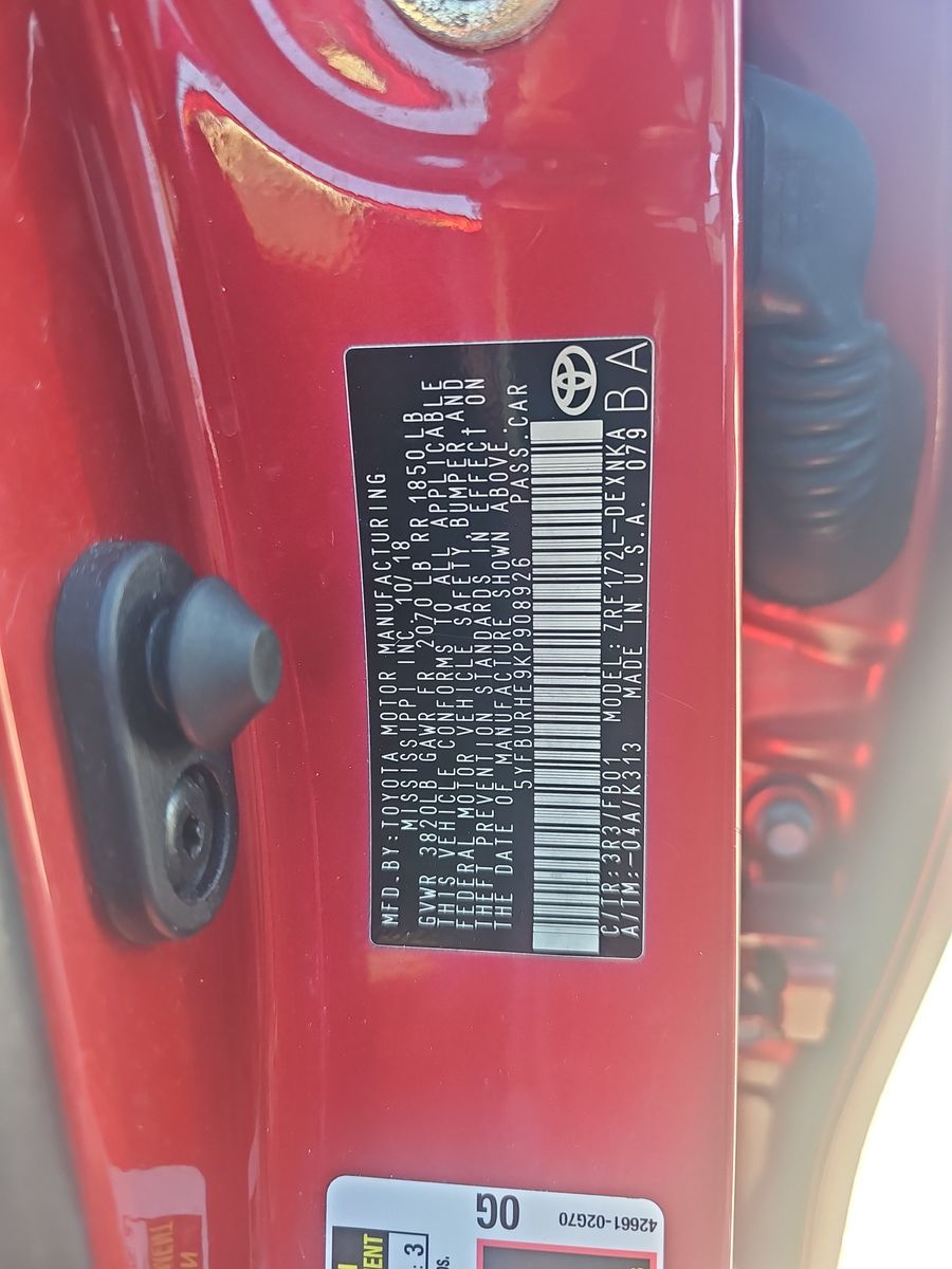 2019 Toyota Corolla LE FWD