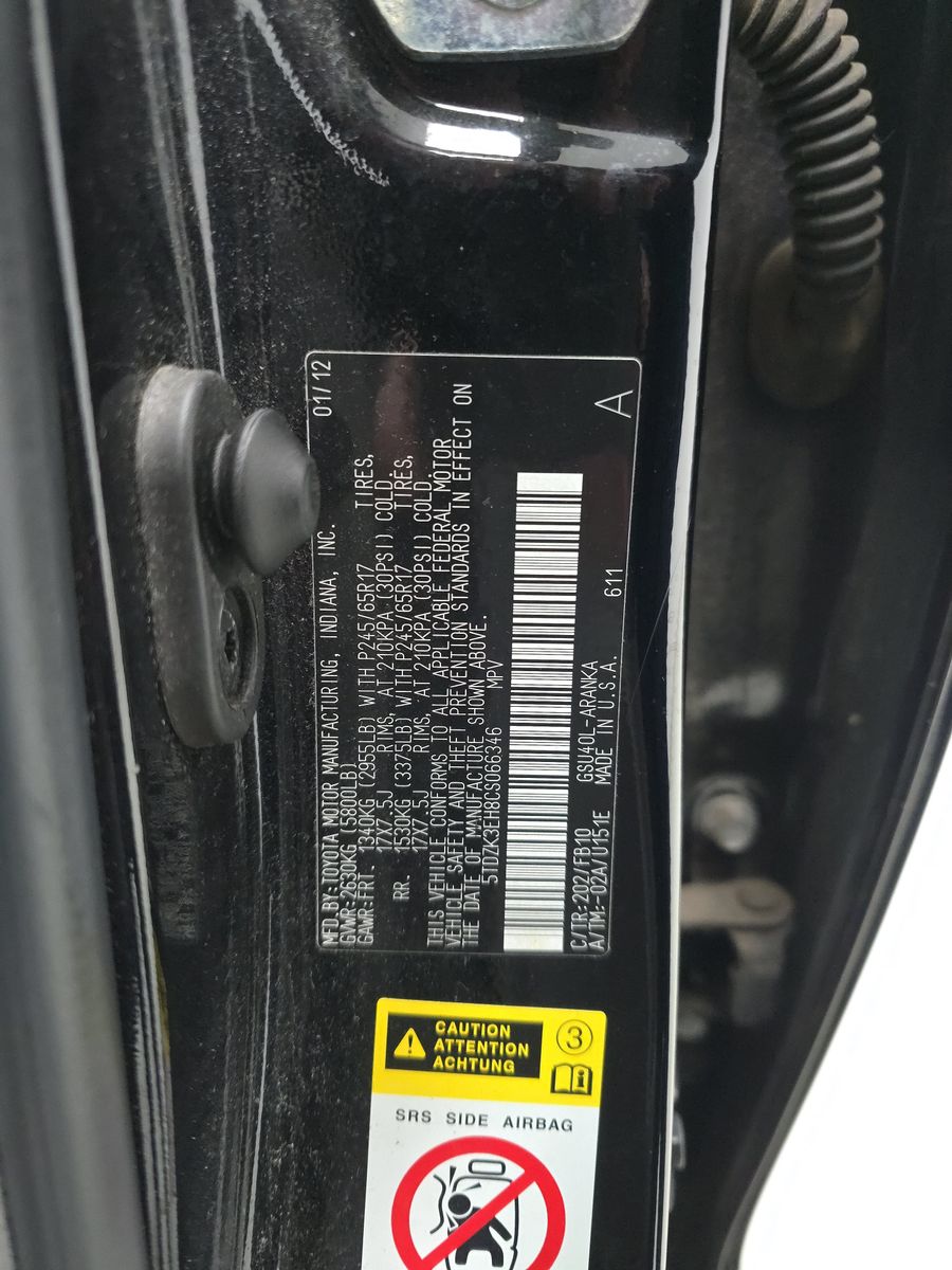 2012 Toyota Highlander Base FWD