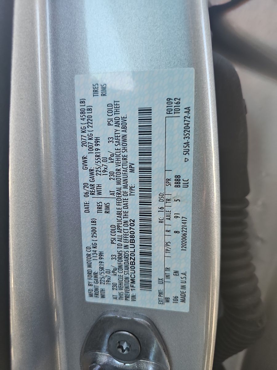 2020 Ford Escape Hybrid SE Sport FWD