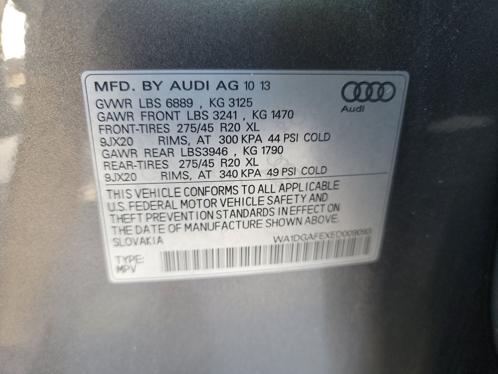 2014 Audi Q7 3.0T S line Prestige AWD