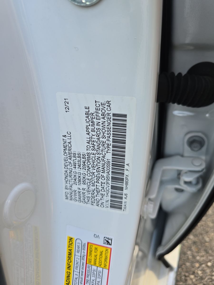 2022 Honda Accord Hybrid Touring FWD