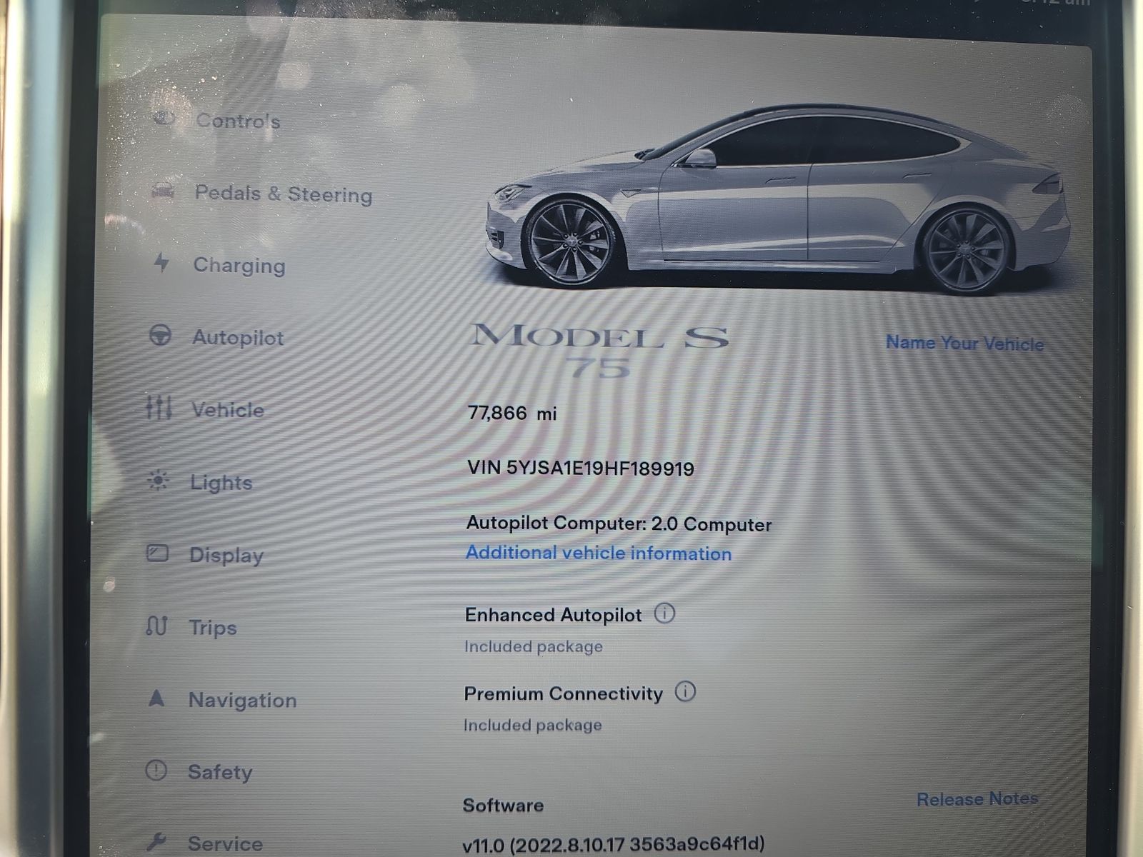 2017 Tesla Model S 75 RWD