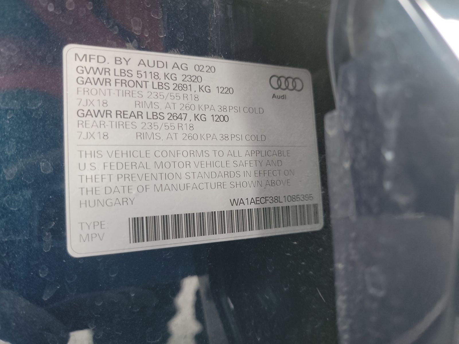 2020 Audi Q3 2.0T Premium AWD