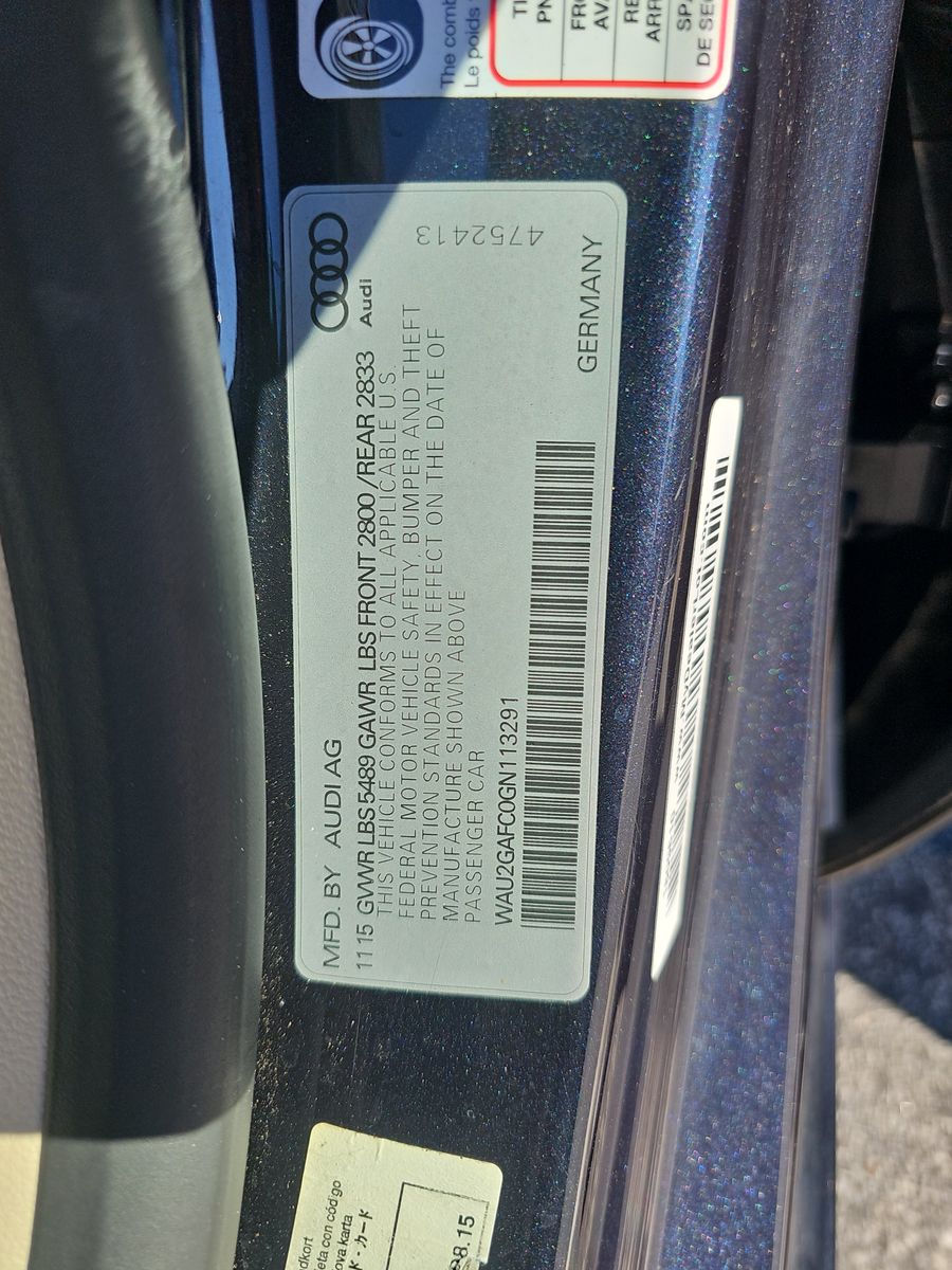 2016 Audi A7 3.0T Prestige AWD