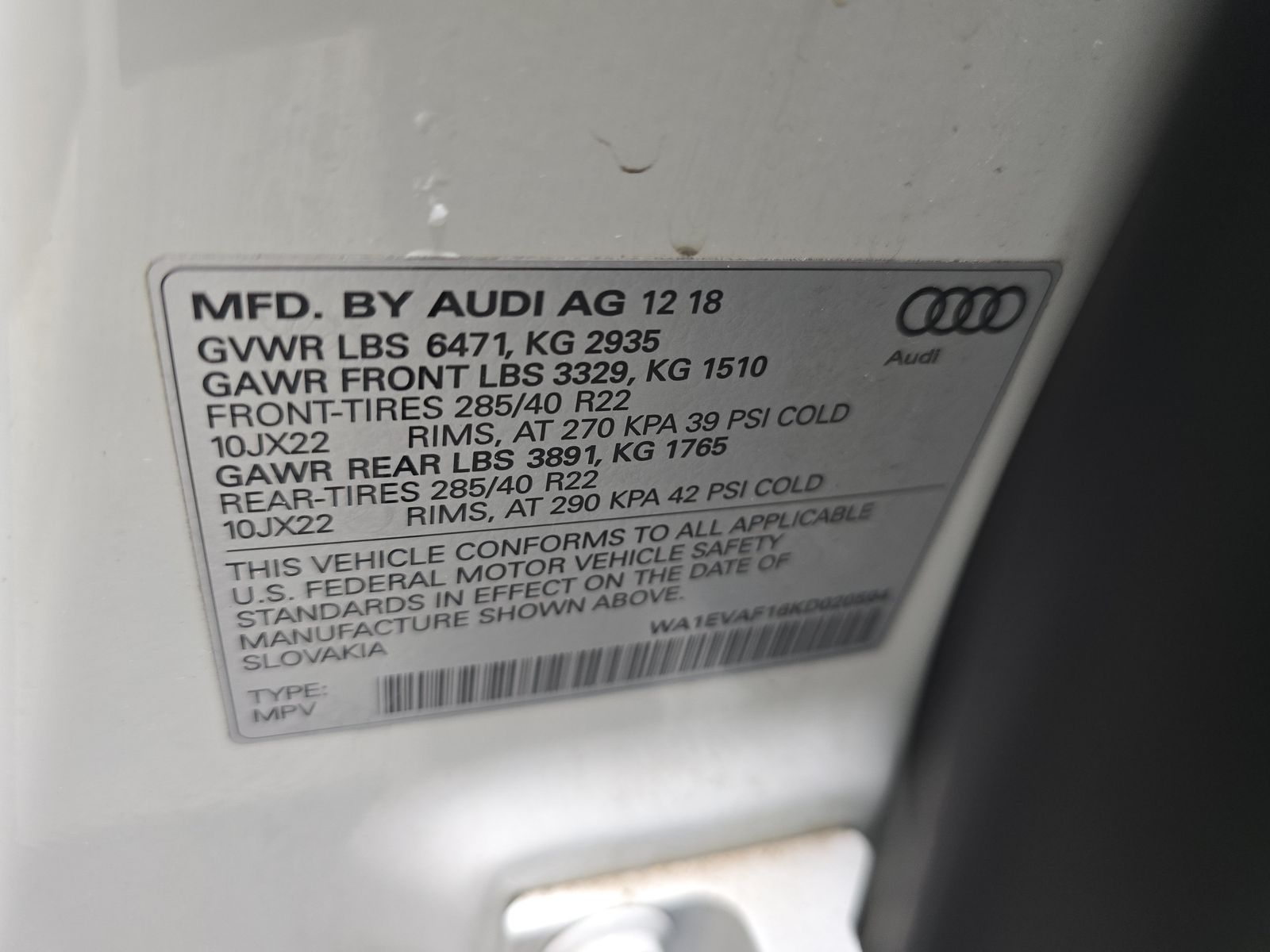 2019 Audi Q8 Premium Plus AWD