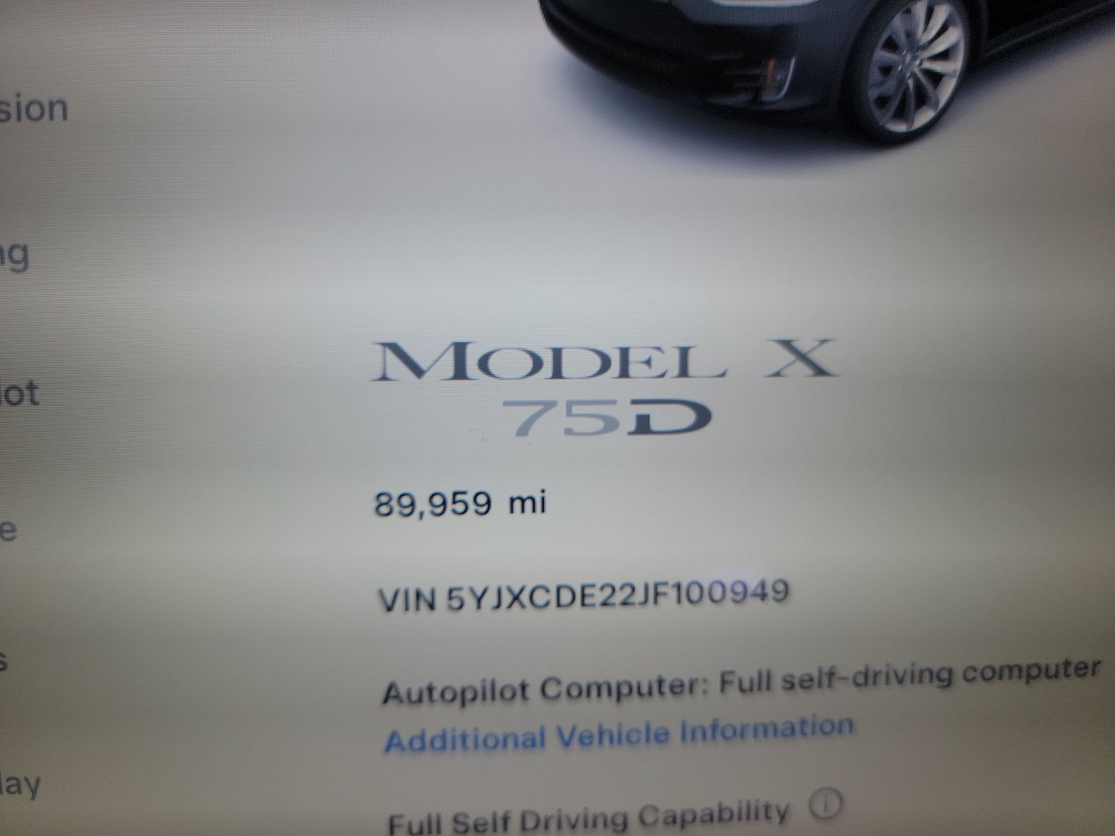 2018 Tesla Model X 75D AWD