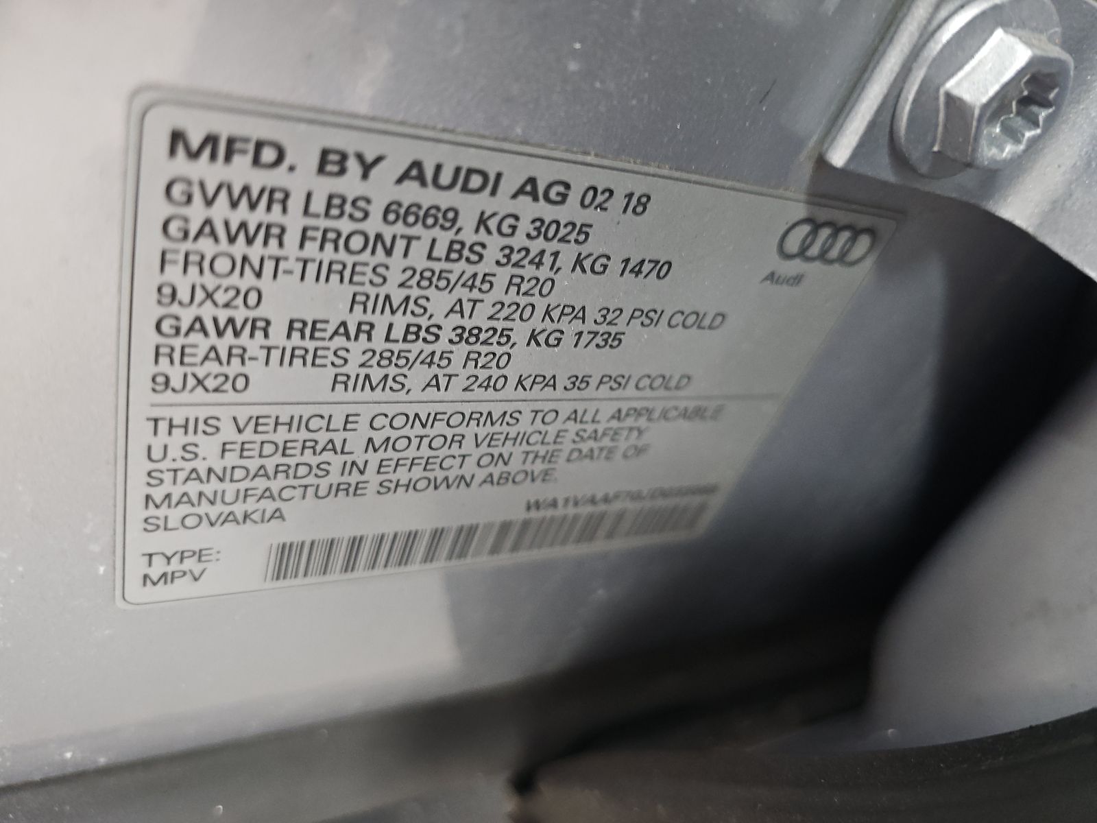 2018 Audi Q7 3.0T Prestige AWD