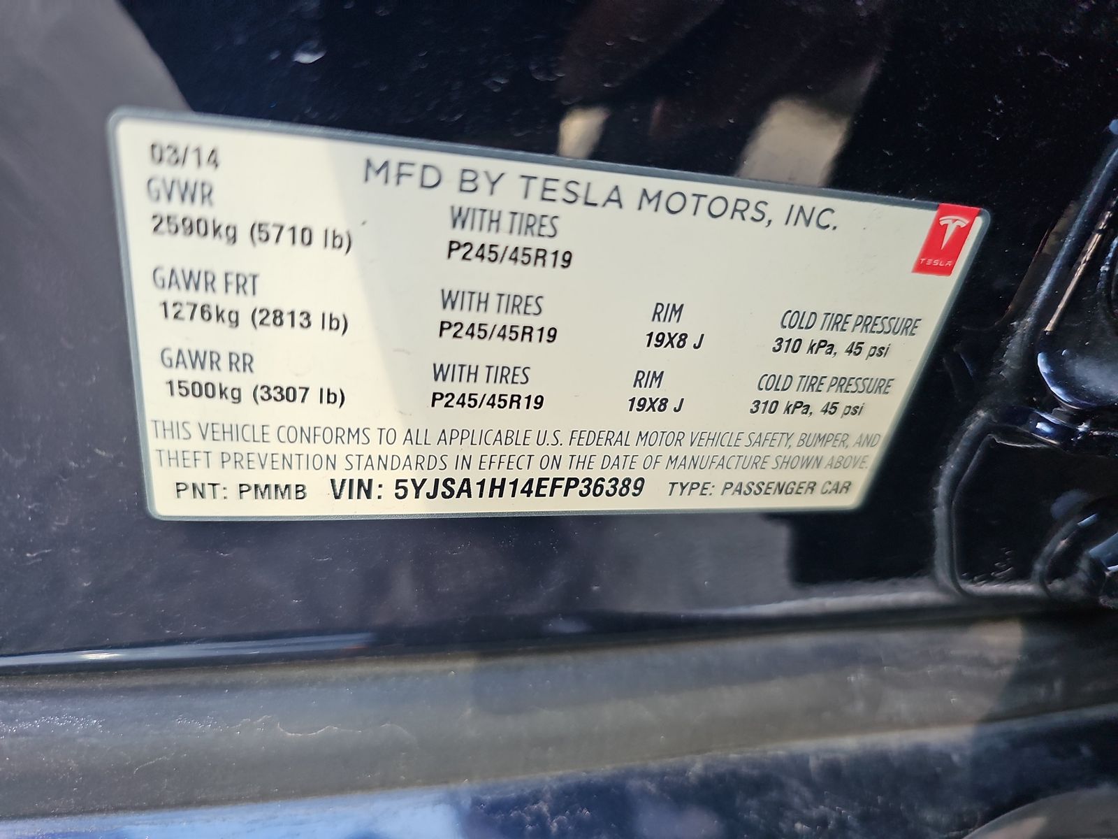 2014 Tesla Model S 85 RWD