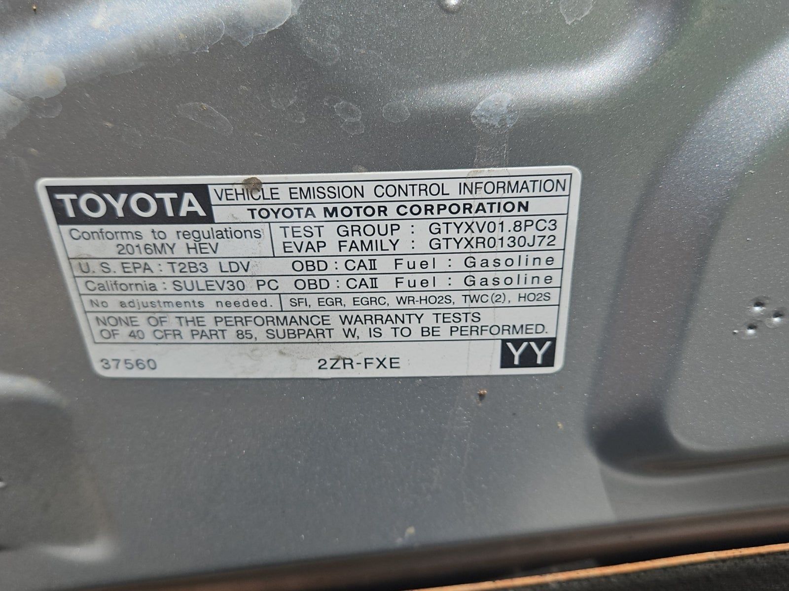 2016 Toyota Prius Two FWD