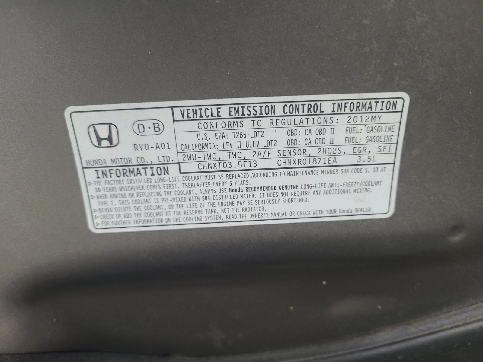 2012 Honda Odyssey EX-L FWD