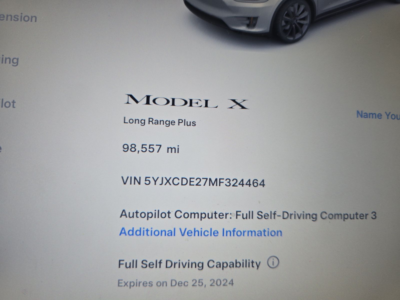 2021 Tesla Model X Long Range Plus AWD