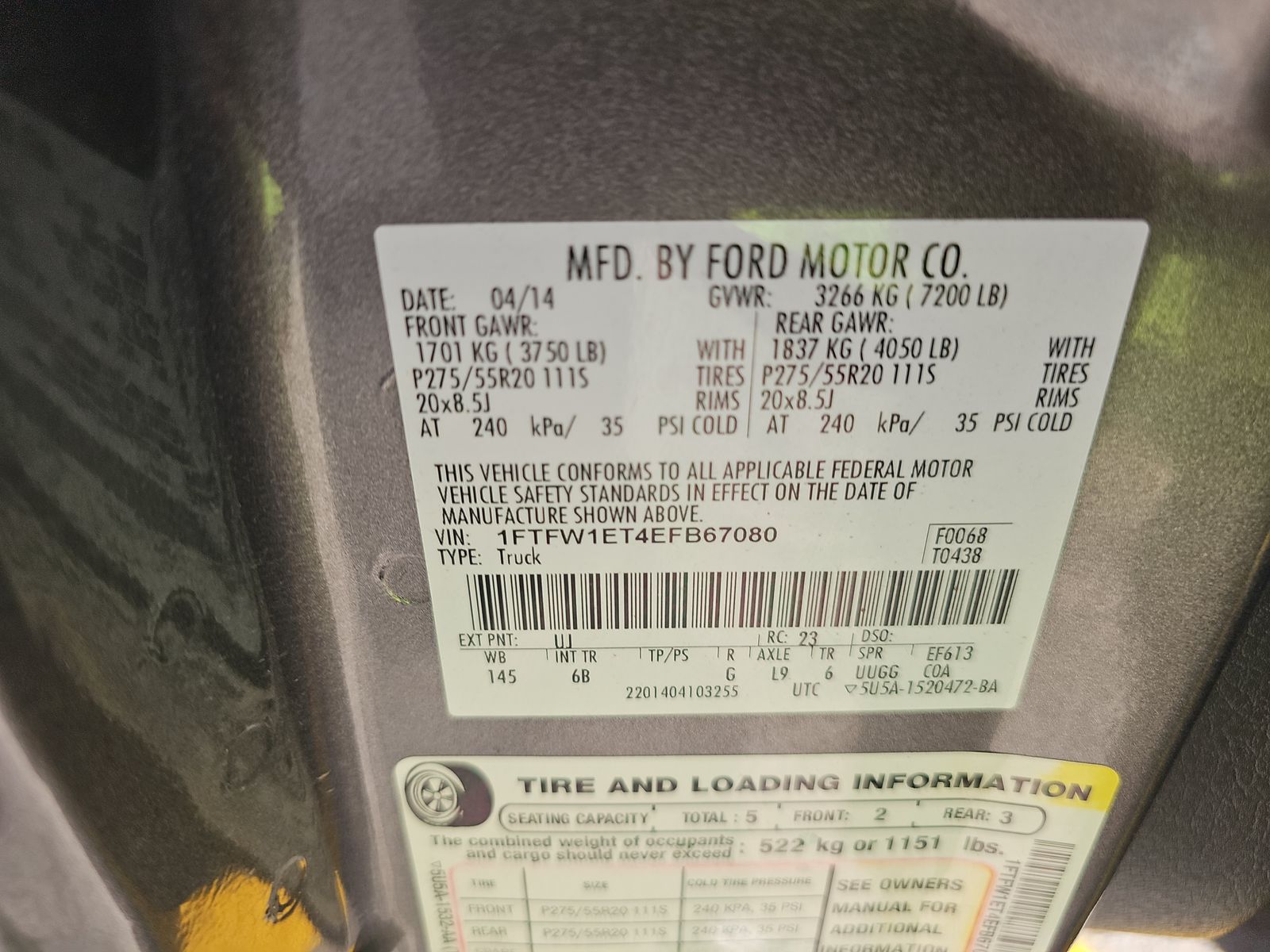 2014 Ford F-150 FX4 AWD