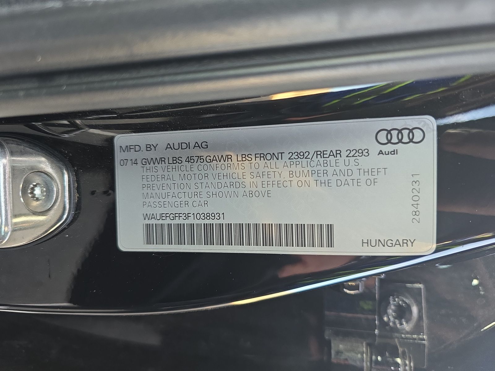 2015 Audi A3 2.0T Premium Plus AWD