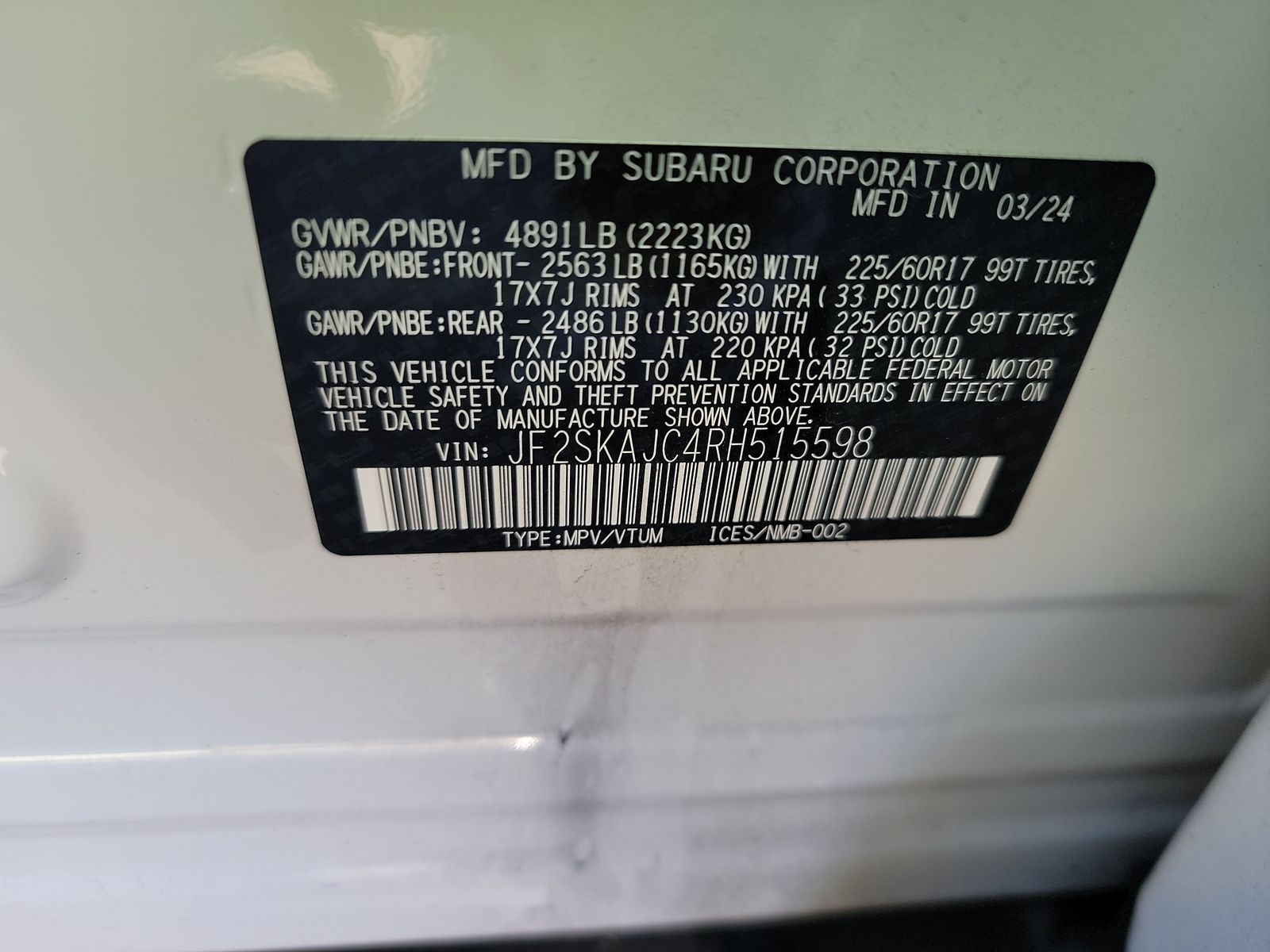 2024 Subaru Forester Wilderness AWD
