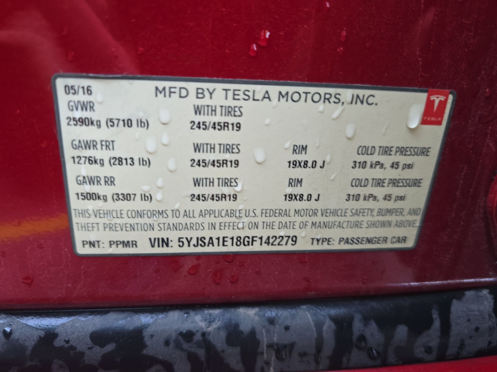 2016 Tesla Model S 75 RWD