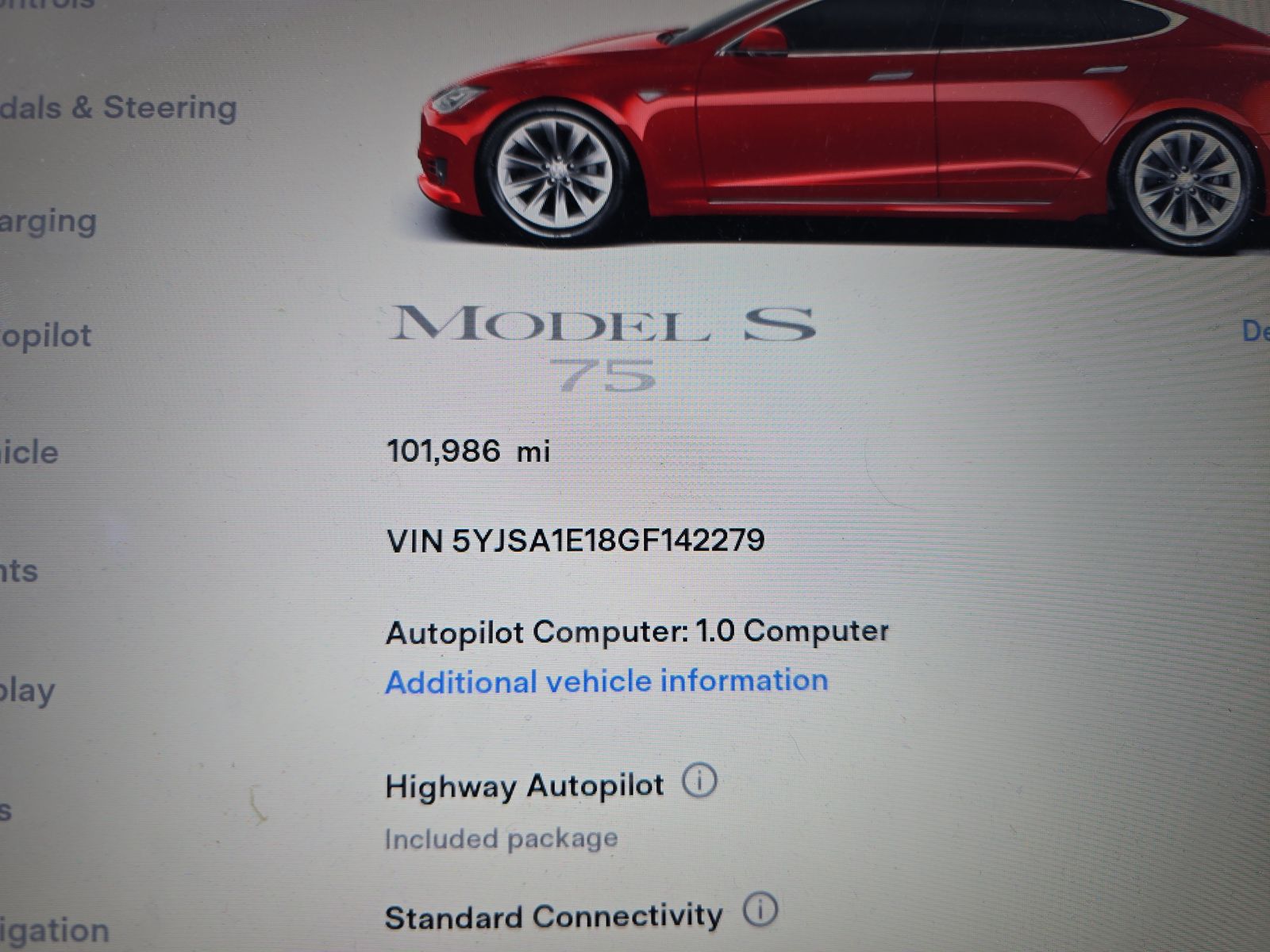 2016 Tesla Model S 75 RWD