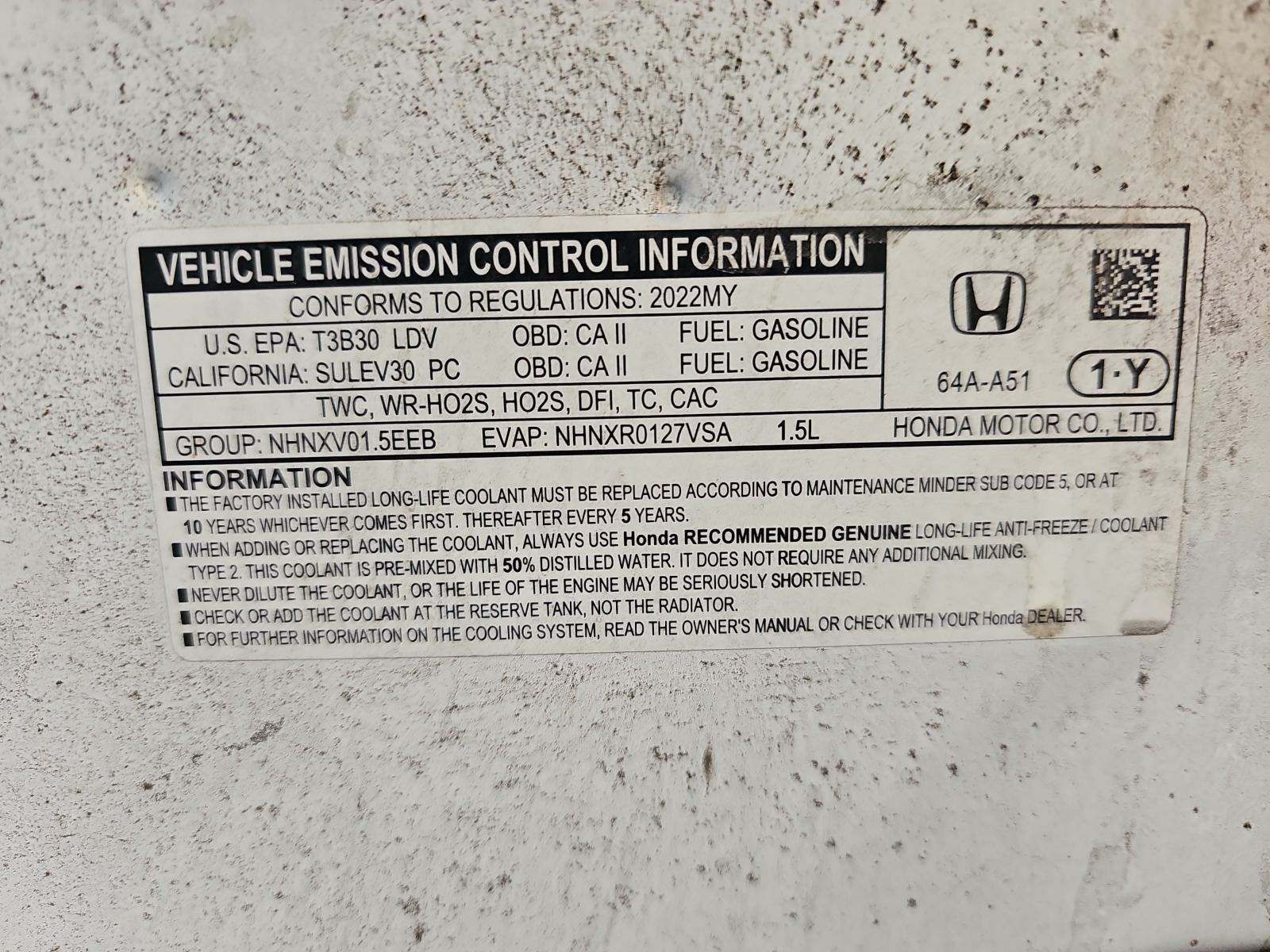 2022 Honda Civic EX-L FWD