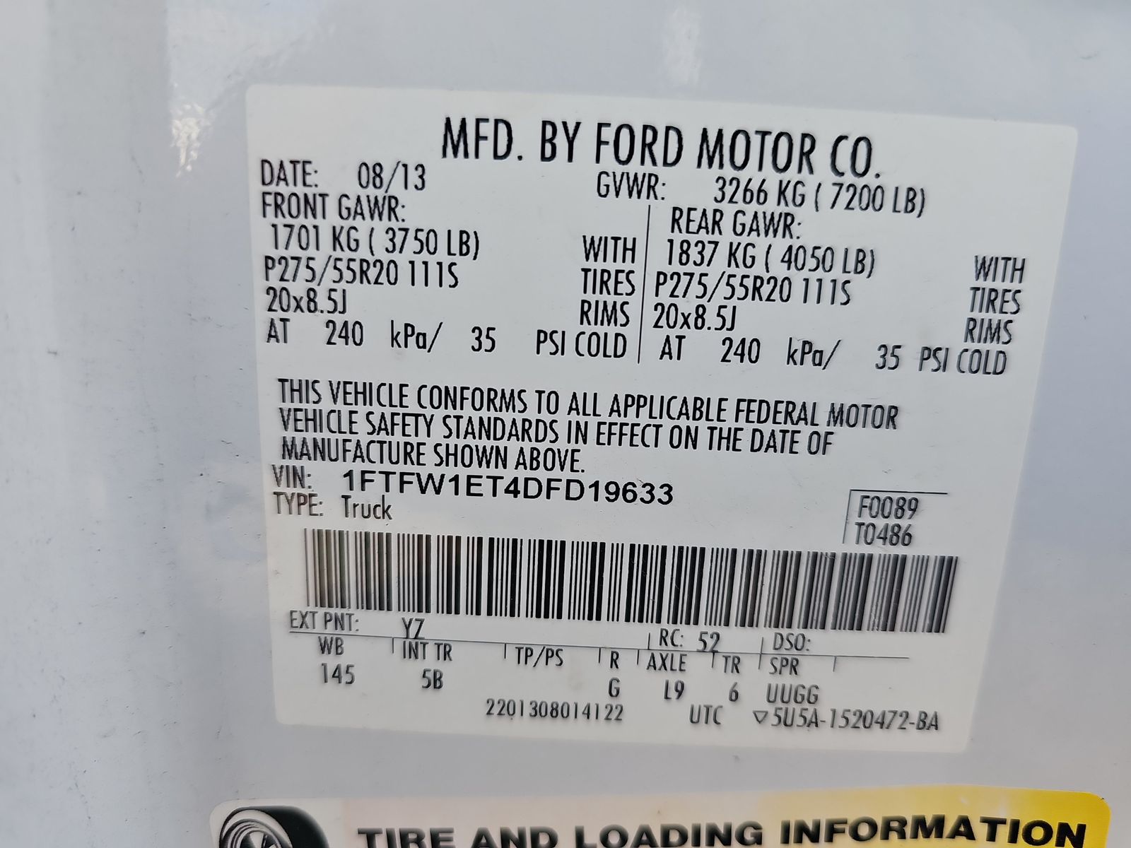 2013 Ford F-150 FX4 AWD