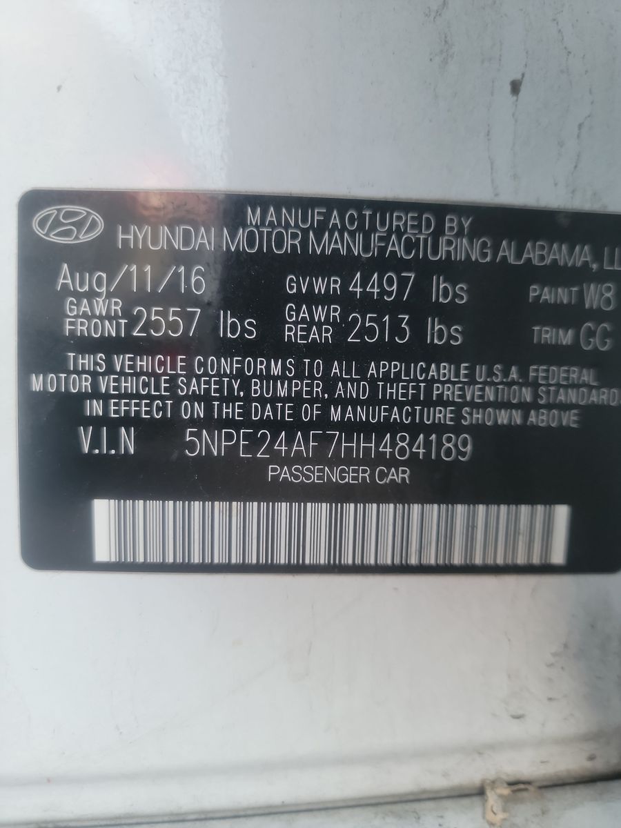 2017 Hyundai Sonata Base FWD