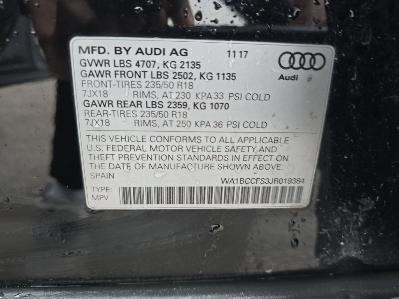 2018 Audi Q3 2.0T Premium FWD