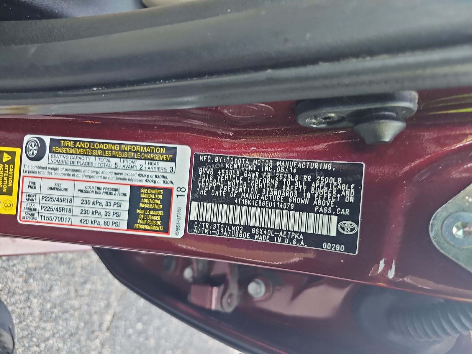 2014 Toyota Avalon Limited FWD