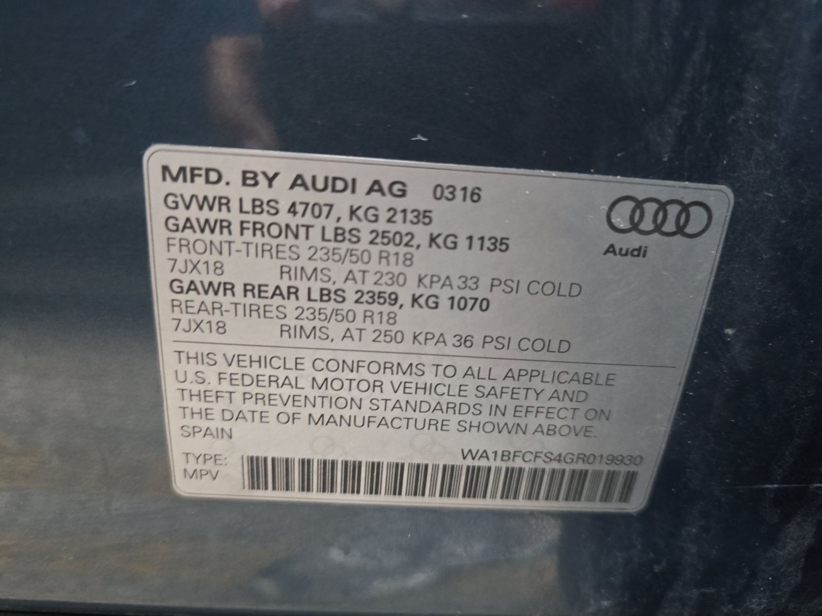 2016 Audi Q3 2.0T Premium Plus FWD