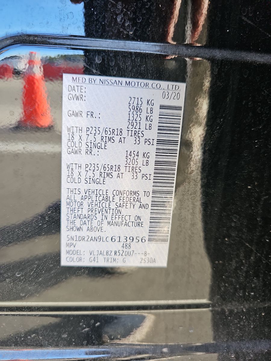 2020 Nissan Pathfinder S FWD