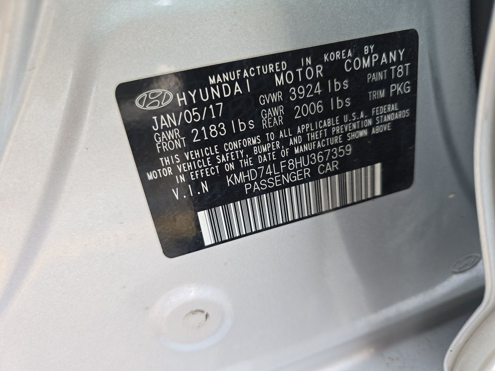 2017 Hyundai Elantra SE FWD