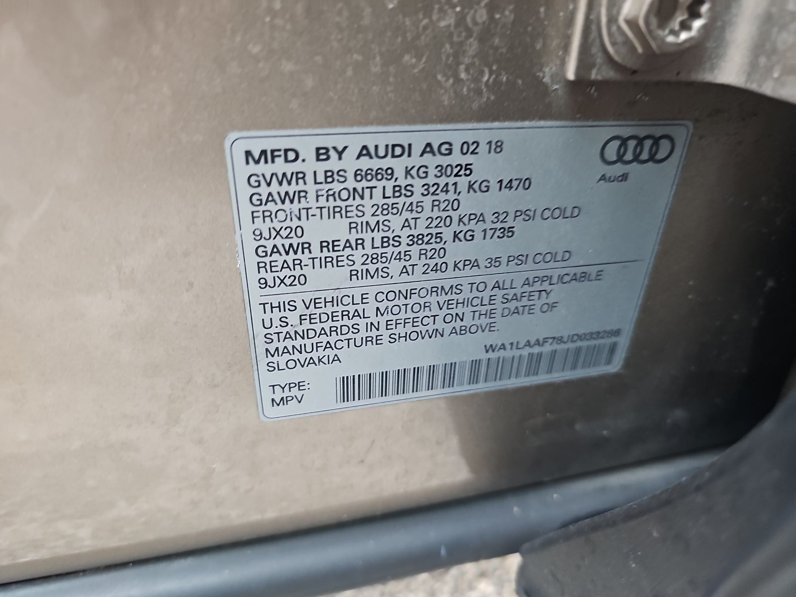 2018 Audi Q7 3.0T Premium Plus AWD