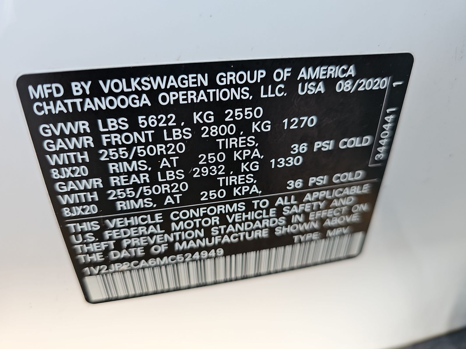 2021 Volkswagen Atlas 2.0T SE FWD