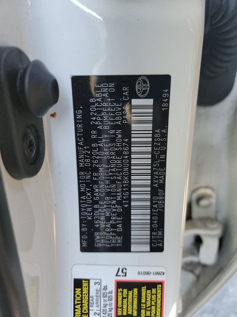 2022 Toyota Camry SE AWD