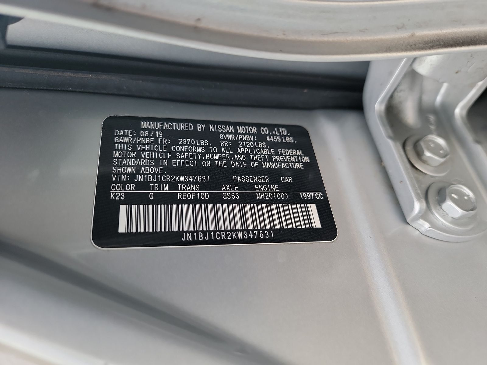 2019 Nissan Rogue Sport S AWD
