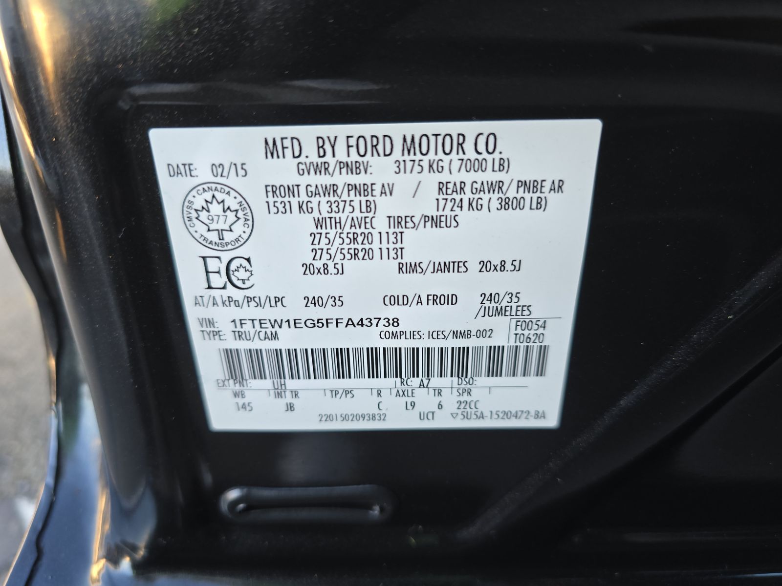 2015 Ford F-150 XLT AWD